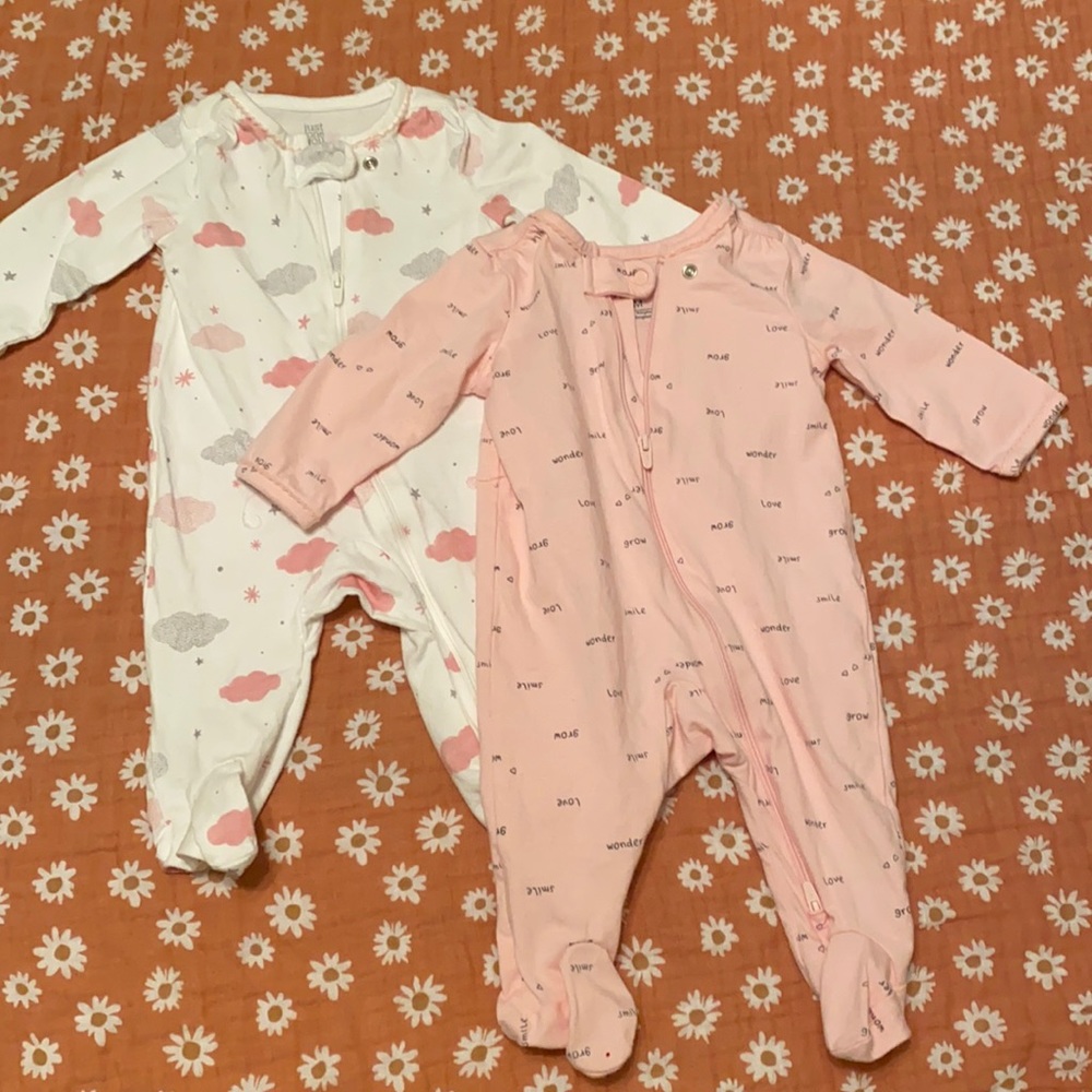 (Lot of 2) Carter’s Just One You Footie Pajama Onesies